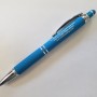 Blue Bright Soft Touch Diamond Stylus Pen with Inscription