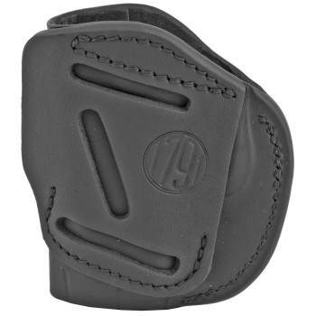 1791 4 Way Holster, Concealment & Belt Holster, IWB/OWB, Stealth Black Leather, Fits Glock 42/43, S&W Bodyguard, Right Hand, Size 2 4WH-2-SBL-R