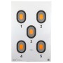 Action Target Bulls-Eye, Five Bullseye Target w/Orange Center, 100 Per Box 530-OC-100