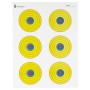 Action Target PR-BE6, High Visibility Fluorescent 6 Bull's-EyeTarget, Black/Red/Yellow, 17.5