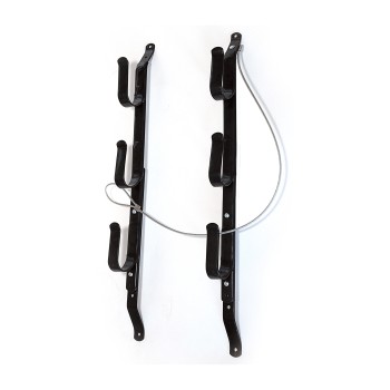 Allen Three Gun Locking Gun Rack with Steel Construction, Black Finish, Adjusts to Fit Over Windows from 18