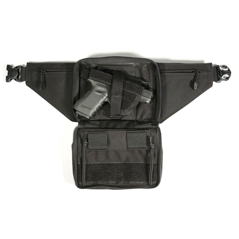 BLACKHAWK BlackHawk, Concealed Weapon Fanny Pack, Fits Large Frame Revolver/Large Automatic Pistol, Ambidextrous, Black 60WF06BK