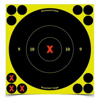 Birchwood Casey Shoot-N-C Target, Round X-Bullseye, 6