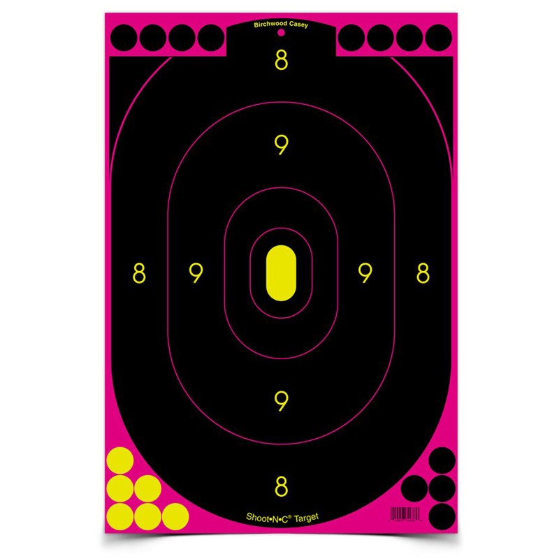 Birchwood Casey Shoot-N-C Target, Silhouette Pink, 12x18, 5 Targets