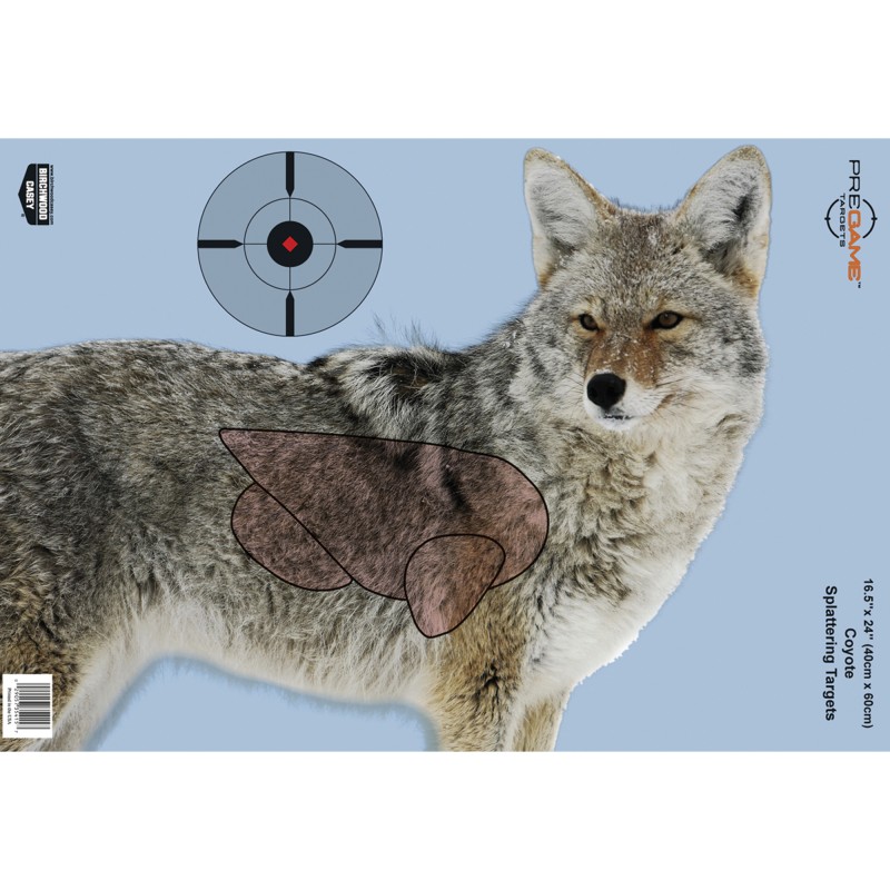 Birchwood Casey Pregame Target, Target With Visible Vitals, Coyote, 16.5x24, 3 Targets BC-35405
