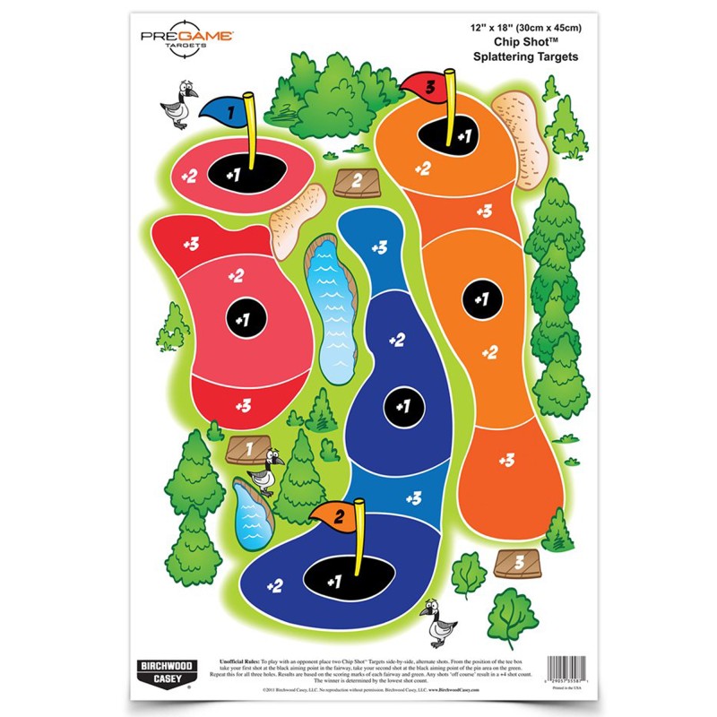 Birchwood Casey Pregame Target, Chip Shot, 12x18, 8 Targets BC-35566