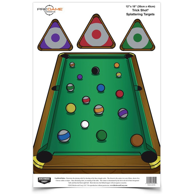 Birchwood Casey Pregame Target, Trickshot, 12x18, 8 Targets BC-35568