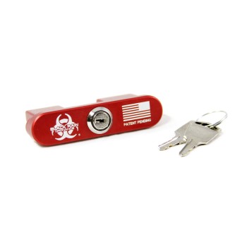Black Rain Ordnance AR-15  Safety Lock, Laser Engraved, Aircraft Grade Aluminum, Red Anodized Finish BRO-LOCK