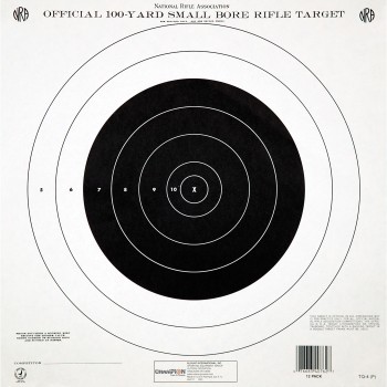 Champion Traps & Targets GTQ4 NRA Target, 100 Yard Single Bullseye, 12 Pack 40762