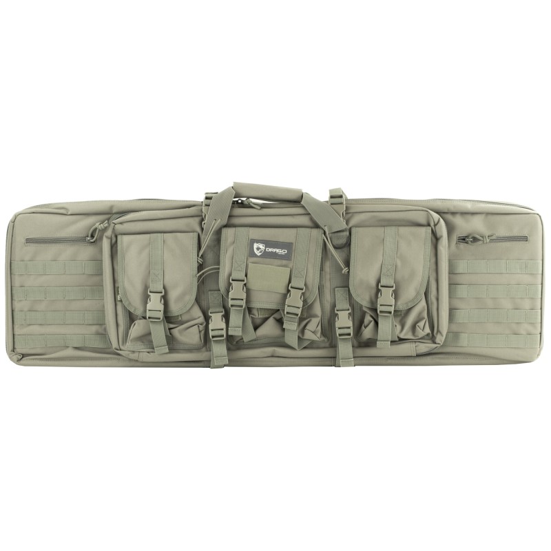 Drago Gear Double Gun Case, Dbl Rfl Cs, Seal Grey, 600D Polyester, 42