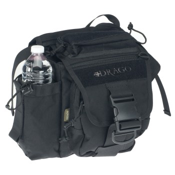 Drago Gear Hiker Shoulder Pack, Black, 600D Polyester 15-301BL