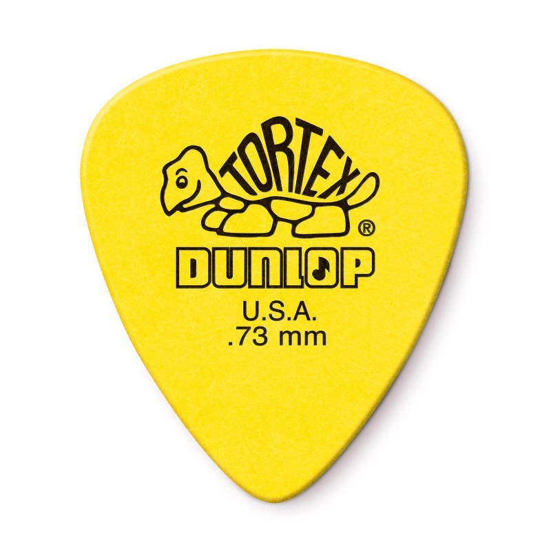 Dunlop TORTEX Standard .73mm Yellow Pack of 12 Picks