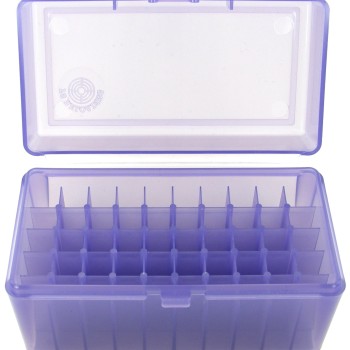 FS Reloading Plastic Ammo Box Automatic Pistol 50 Round Translucent Purple