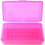 FS Reloading Plastic Ammo Box Large Pistol 50 Round Translucent Pink 3 Pk