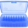 FS Reloading Plastic Ammo Box Automatic Pistol 50 Round Translucent Blue