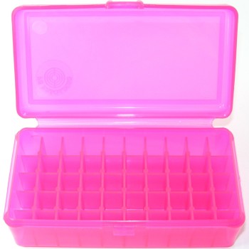 FS Reloading Plastic Ammo Box Automatic Pistol 50 Round Translucent Pink