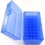 FS Reloading Plastic Ammo Box Medium Rifle 50 Round Translucent Blue