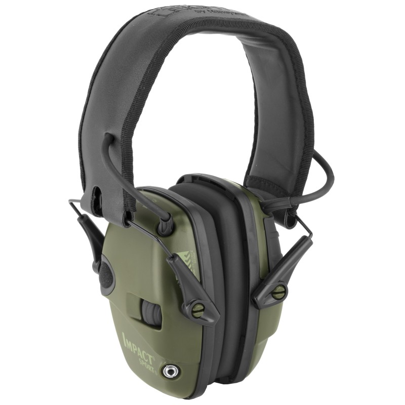 Howard Leight Impact Sport, Electronic Earmuff, Folding, OD Green R-01526