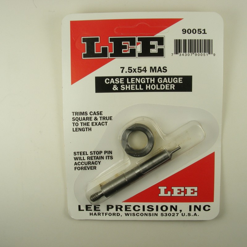 Lee Precision Case Length Gauge & Shell Holder 7.5x54mm MAS