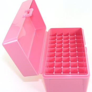 FS Reloading Plastic Ammo Box Small Rifle 50 Round Solid Pink