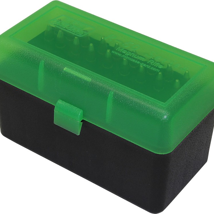 MTM Case-Gard Hinge Top Ammo Box 50 Rounds 22-250 Rem, 243 Win, 308 Win