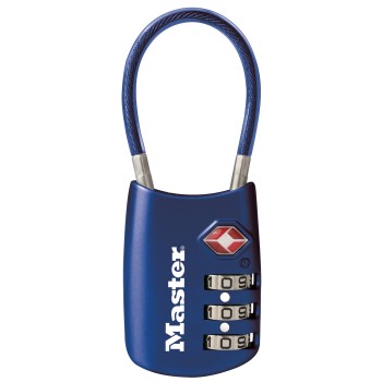 MasterLock One Flexible Combination Shackle Lock, Blue 4688DBLU