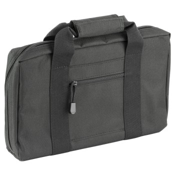NCSTAR Discreet Pistol Case, Nylon, Black, Two Padded Handgun Compartments, Six Elastic Magazine Loops, Carry Handle CPB2903