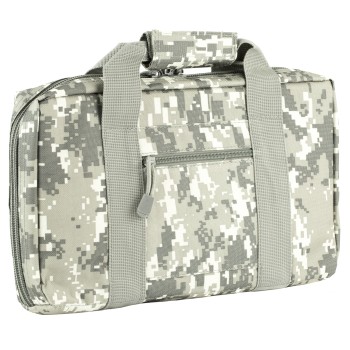 NCSTAR Discreet Pistol Case, Nylon, Digital Camo, Two Padded Handgun Compartments, Six Elastic Magazine Loops, Carry Handle CPD2903