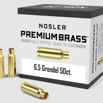 Nosler Premium Brass 6.5mm Grendel box of 50