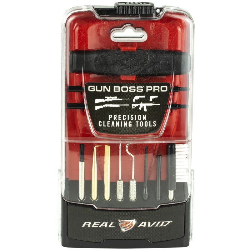Real Avid Gun Boss Pro, Gun Boss, Pro Precision Cleaning Tools, Toolkit, Polycarbonate  Kickstand Case, Brushes, Picks, Scrapers AVGBPROPCT