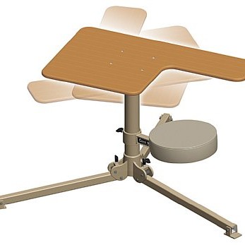 Caldwell BR Pivot Shooting Bench, Butcher Block Top