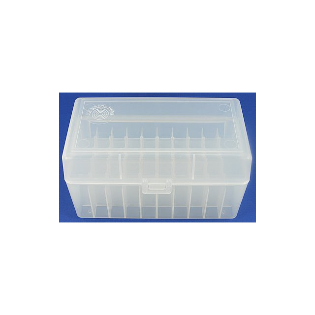 FS Reloading Plastic Ammo Box Medium Rifle 50 Round Translucent Clear