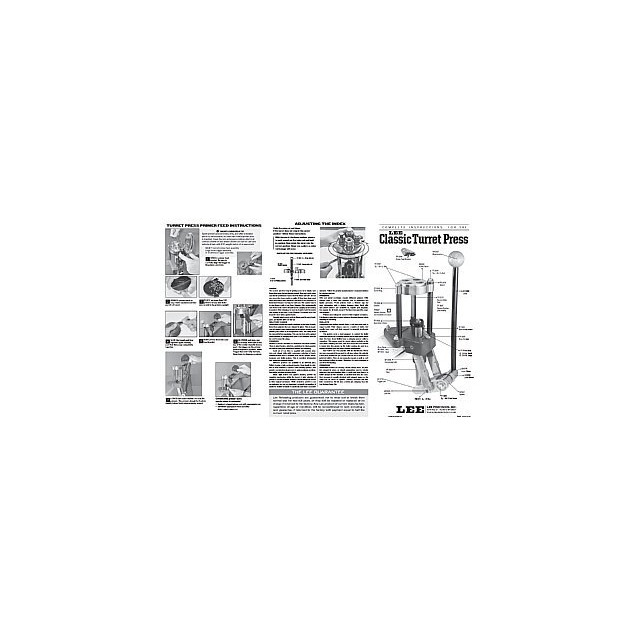 Lee Precision Instructions Classic Turret Press